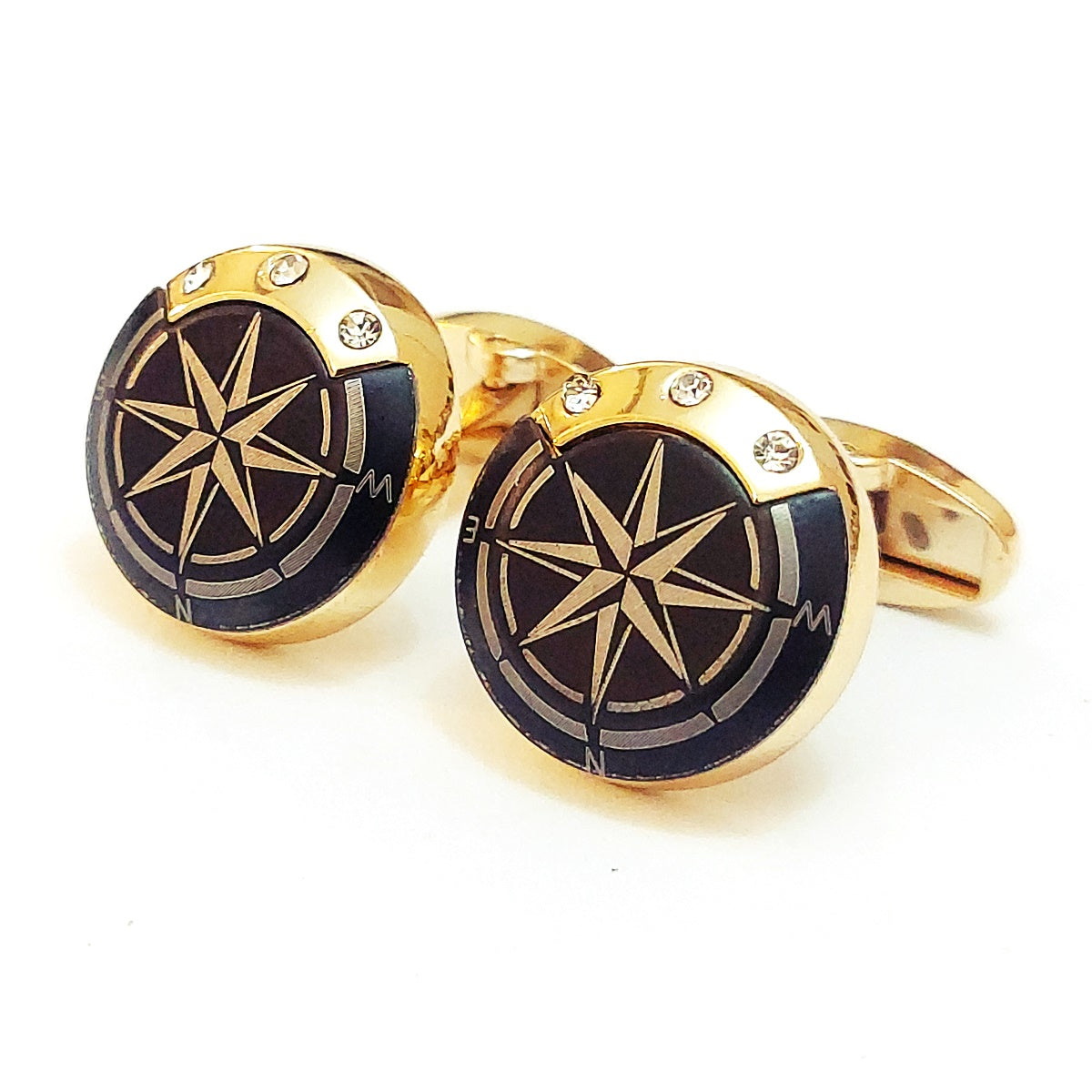 Very Smart Looking Cufflinks For Men ( Golden )