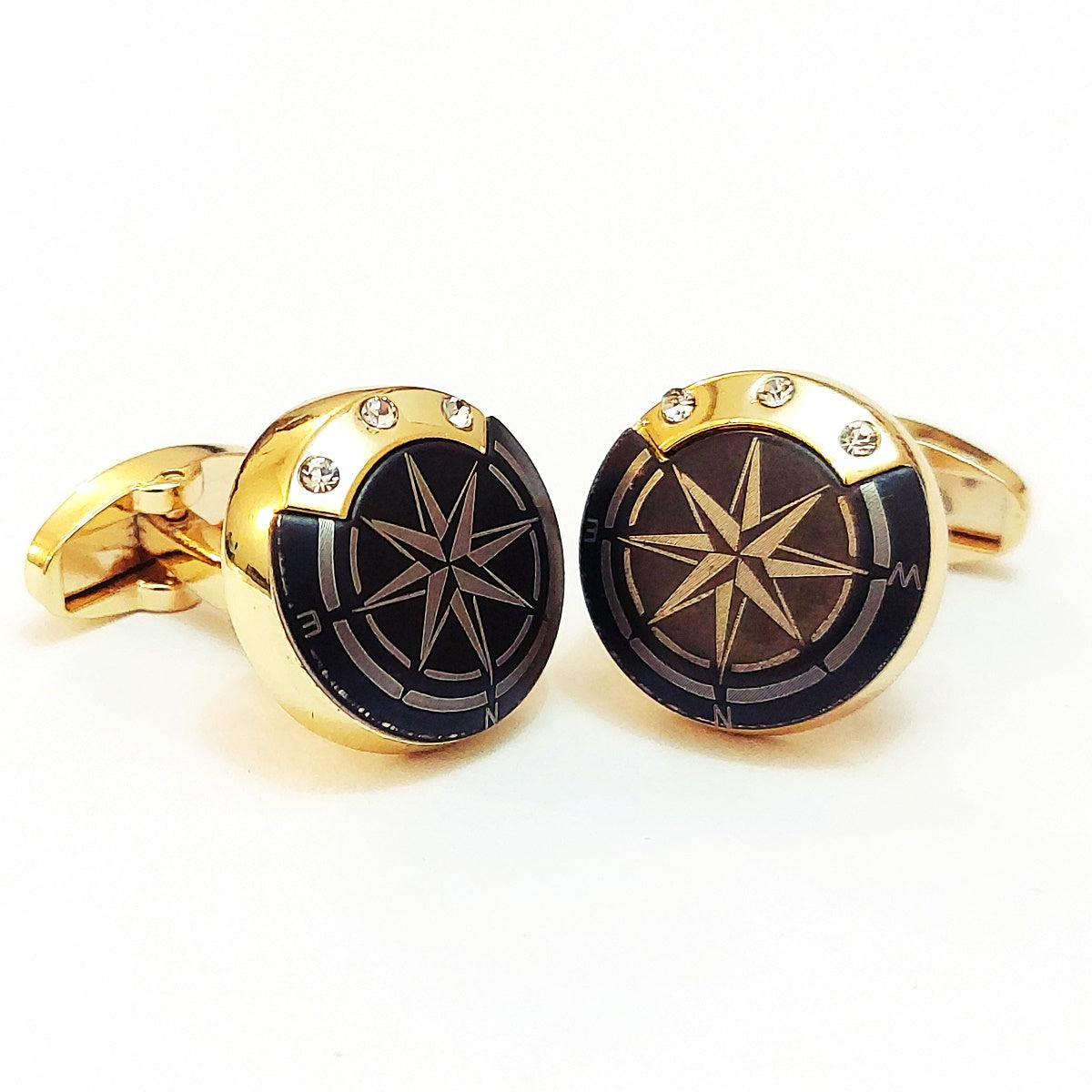 Very Smart Looking Cufflinks For Men ( Golden )