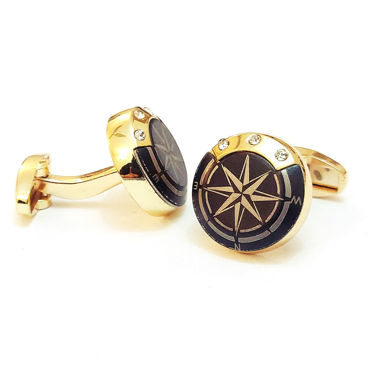 Very Smart Looking Cufflinks For Men ( Golden )