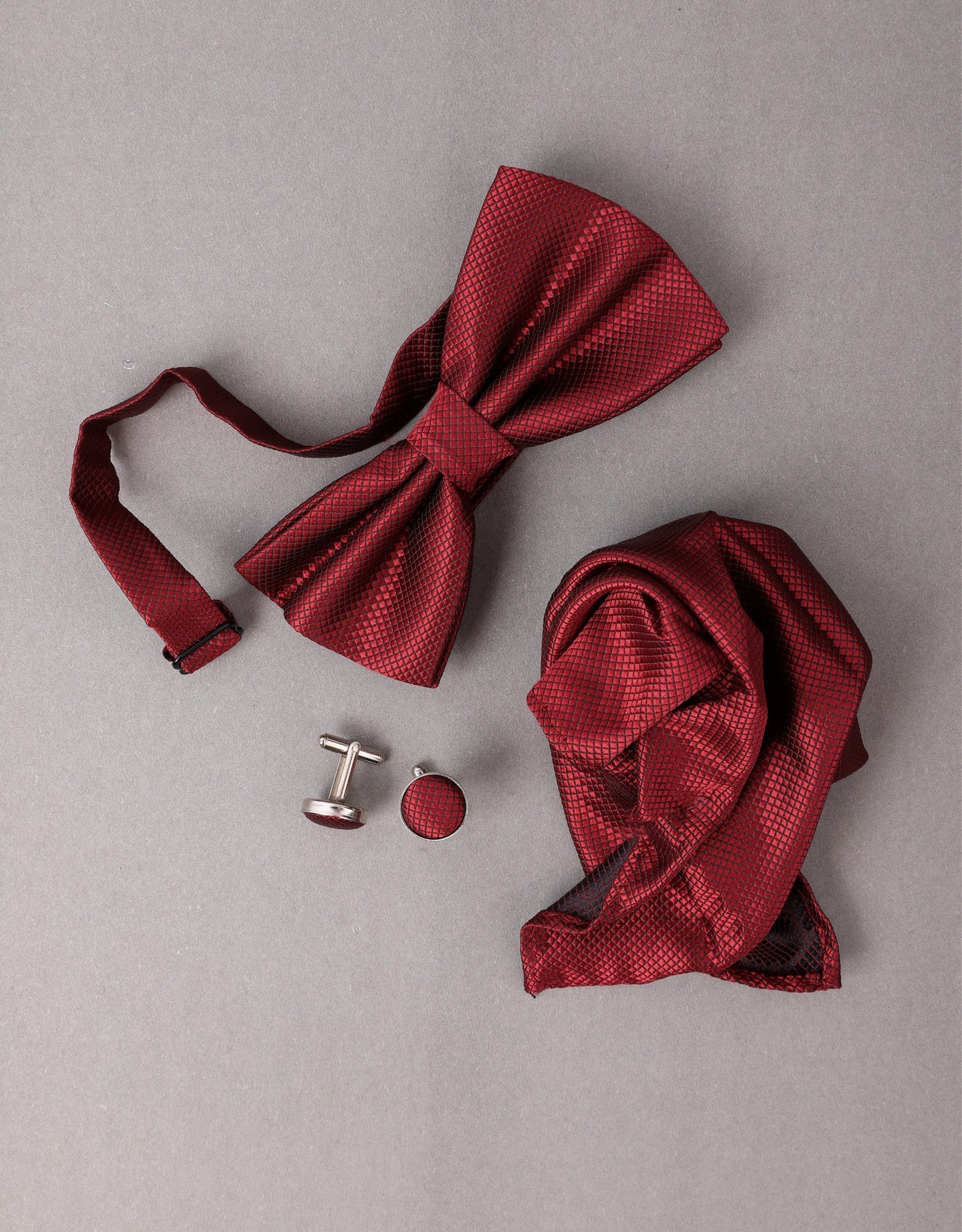 Very Beautiful And Handsome Men's Bow Tie Set For Special Occasions (Maroon Color)