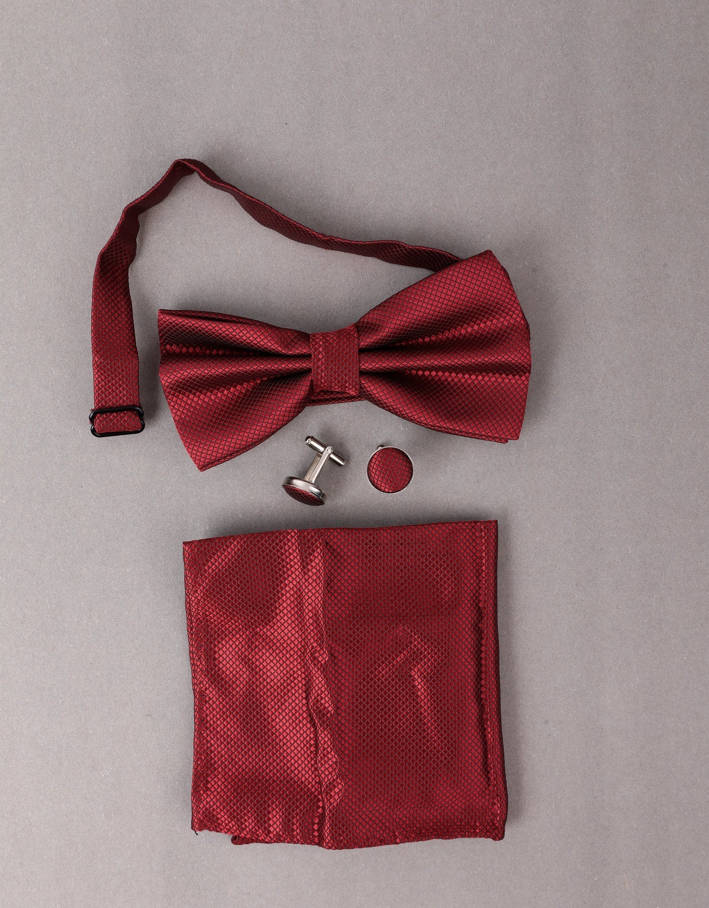 Very Beautiful And Handsome Men's Bow Tie Set For Special Occasions (Maroon Color)