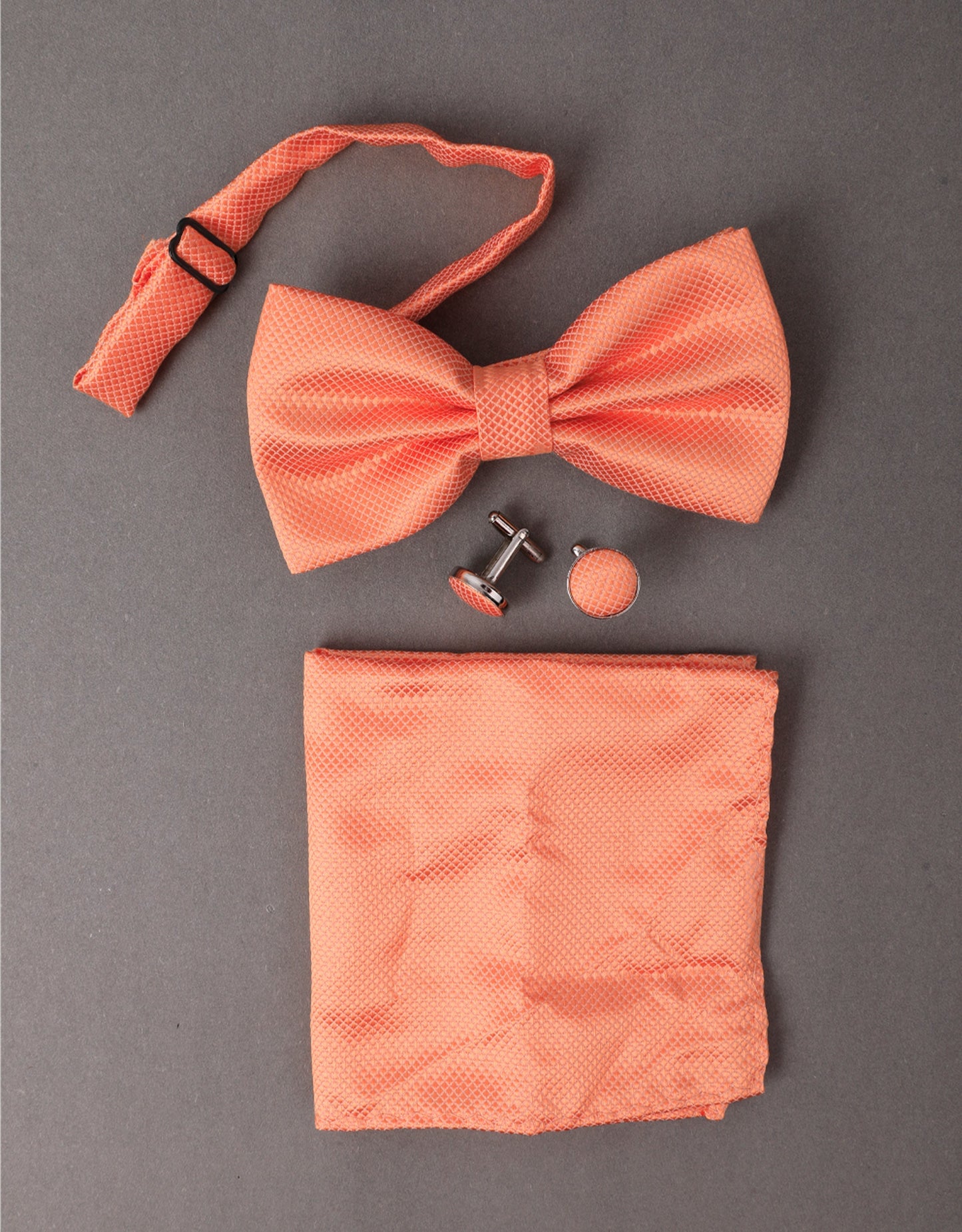 Very Beautiful And Handsome Men's Bow Tie Set For Special Occasions (Peach Color)